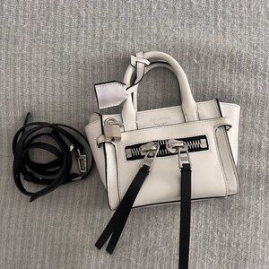 Limited edition white Zadig and Voltaire bag with attachable strap for crossbody